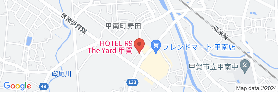 HOTEL R9 The Yard 甲賀の地図