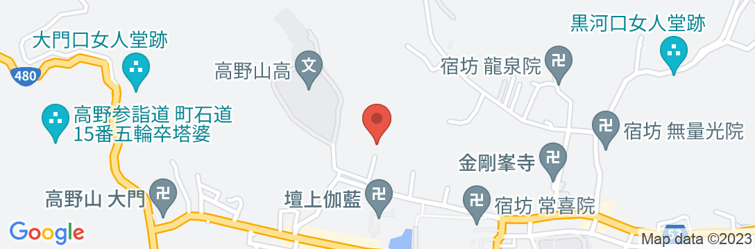 高野山 宿坊 宝城院の地図