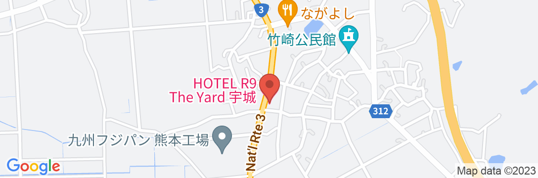 HOTEL R9 The Yard 宇城の地図