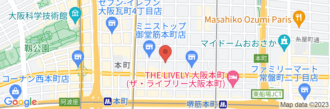 トラベロッジ本町大阪の地図