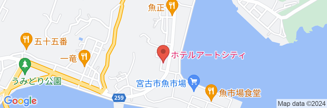 ホテルアートシティの地図