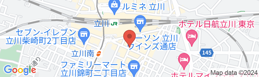 サウナ&ジム&岩盤浴&カプセル ミナミ立川店の地図