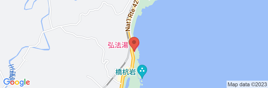 弘法湯温泉の地図
