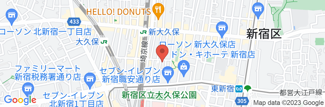 HOTEL THE LOOP 新宿/新大久保の地図