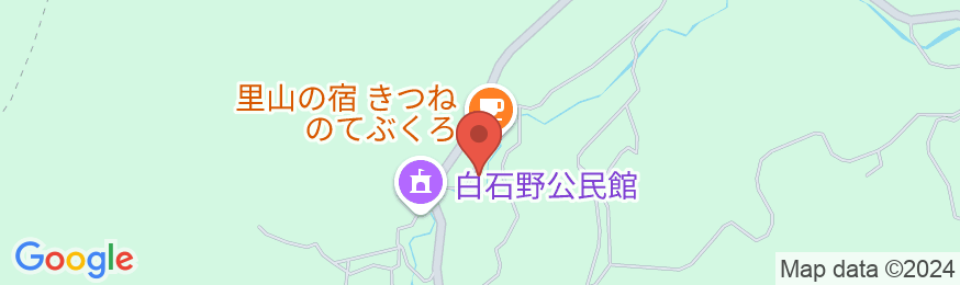 里山の宿 きつねのてぶくろの地図