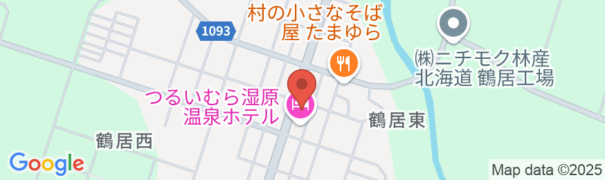 つるいむら湿原温泉ホテルの地図