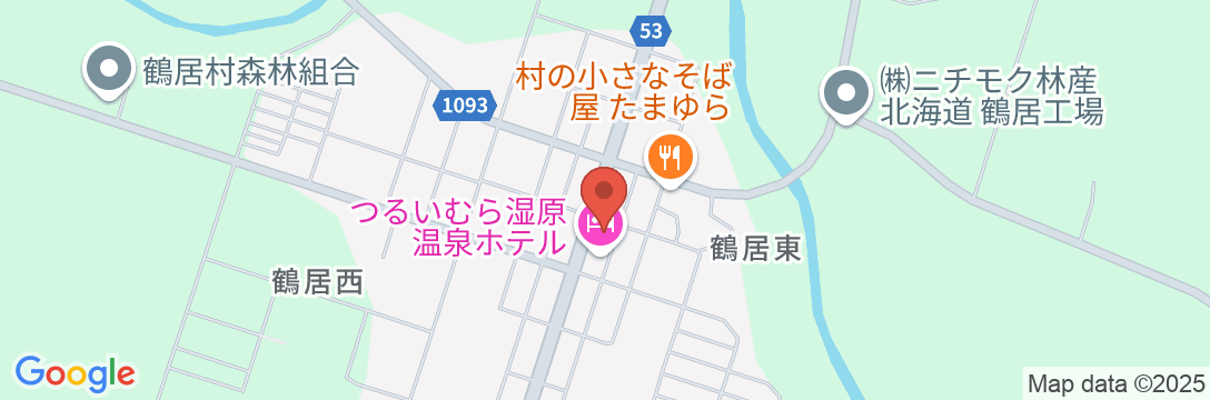 つるいむら湿原温泉ホテルの地図