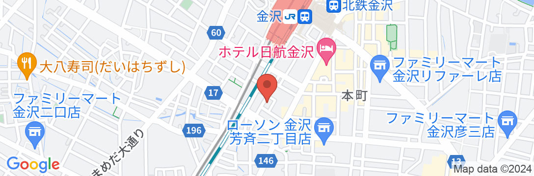 Tabist ビジネスホテルRサイド 金沢の地図