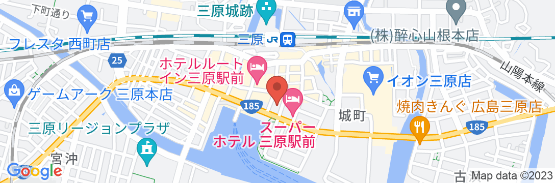 JR三原駅より徒歩3分「ナイスイン三原」【Vacation STAY提供】の地図