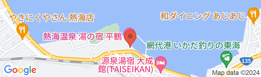熱海温泉 湯の宿 平鶴(ひらつる)の地図