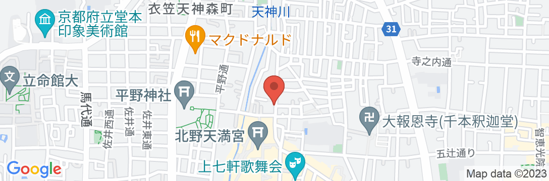 時の宿・上七軒/民泊【Vacation STAY提供】の地図
