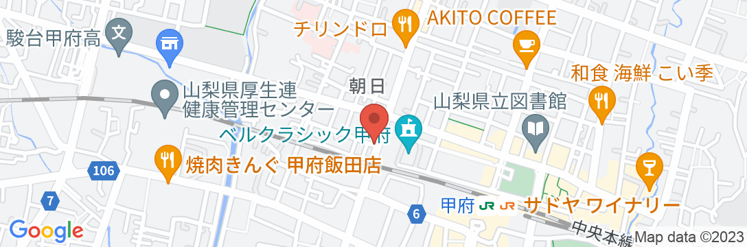甲府プリンスホテル 朝日館の地図