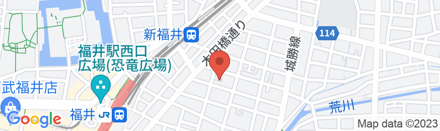 JR福井駅東口から徒歩7分(550m)。一棟貸切民泊トリプレッツ【Vacation STAY提供】の地図