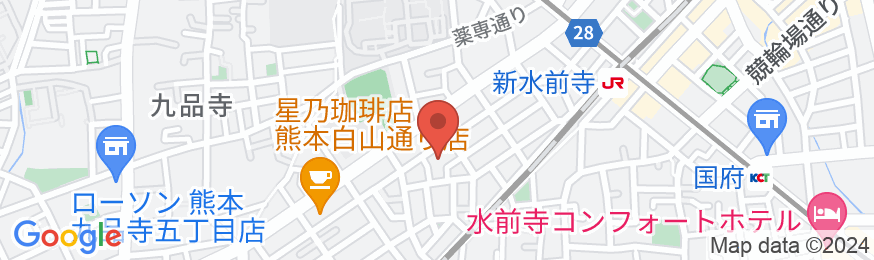 アクセス抜群!熊本では数少ない2路線利用可能(JR,路面電車/民泊【Vacation STAY提供】の地図