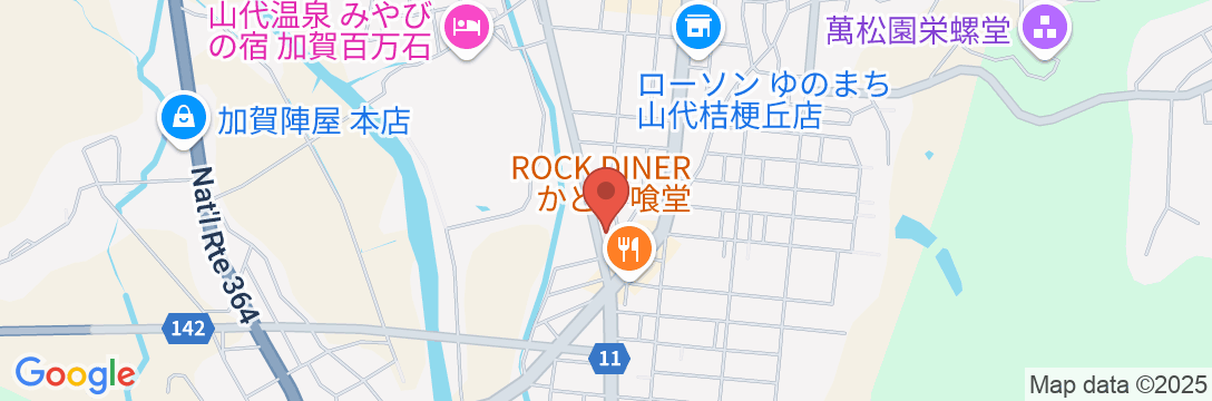 山代温泉‐サンシティーホテル山代の地図