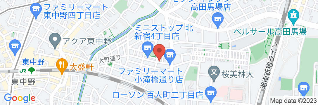 北新宿の一戸建て丸貸し/民泊【Vacation STAY提供】の地図