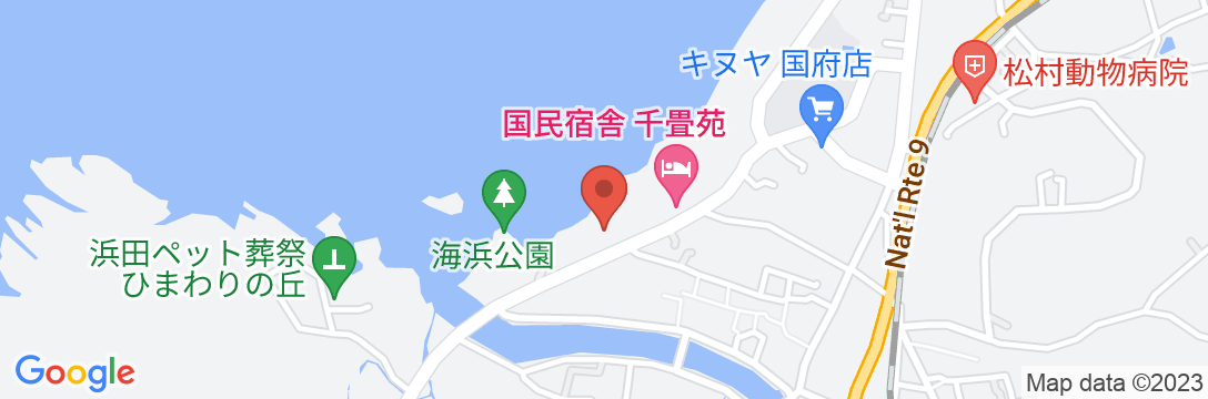 島根シーサイドグランピング浜田の地図
