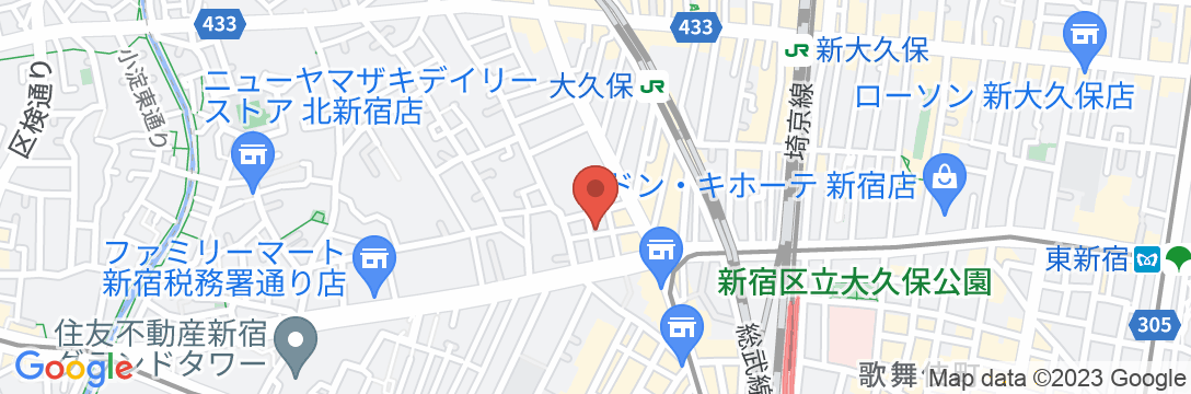 TOKYO STAY Shinjukuの地図