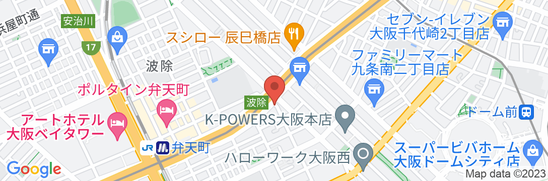 東横INN大阪弁天町の地図