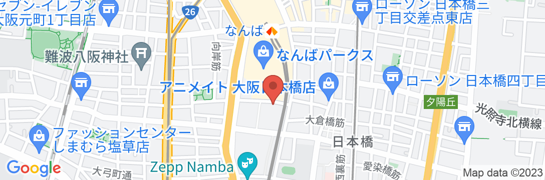 センタラグランドホテル大阪の地図