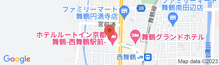 天然温泉 「旅人の湯」ホテルルートイン京都舞鶴 ー西舞鶴駅前ーの地図