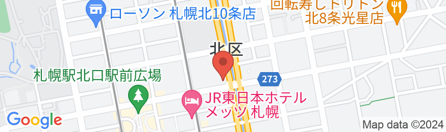 ホテルエミオン札幌(2023年12月20日新規オープン)の地図