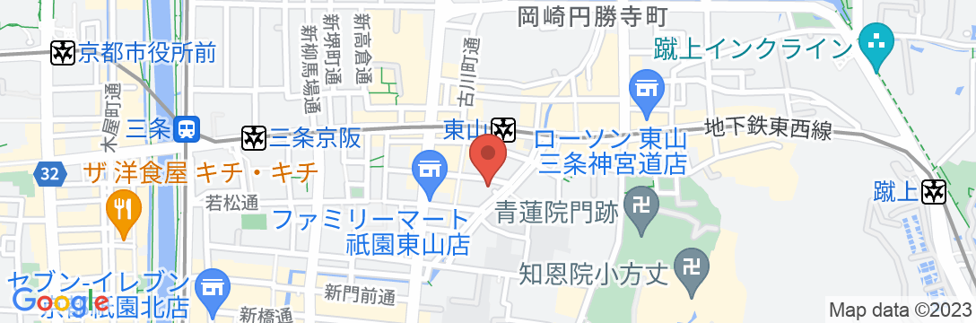 HOTEL LEGASTA 京都白川三条の地図