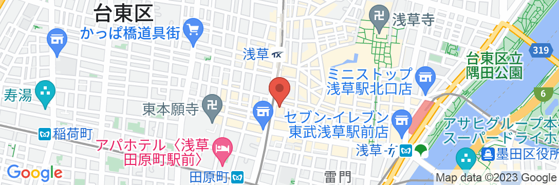 ファーイーストビレッジホテル東京浅草の地図