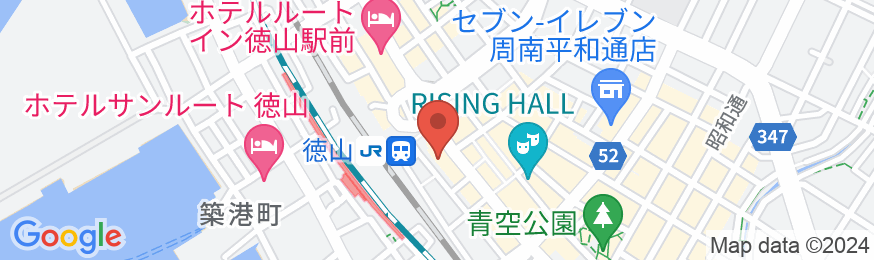 グリーンリッチホテル徳山駅前 人工温泉・二股湯の華の地図