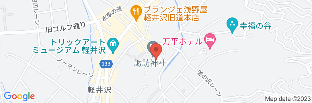 LONGINGHOUSE 旧軽井沢・諏訪ノ森の地図