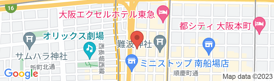 静鉄ホテルプレジオ大阪心斎橋の地図