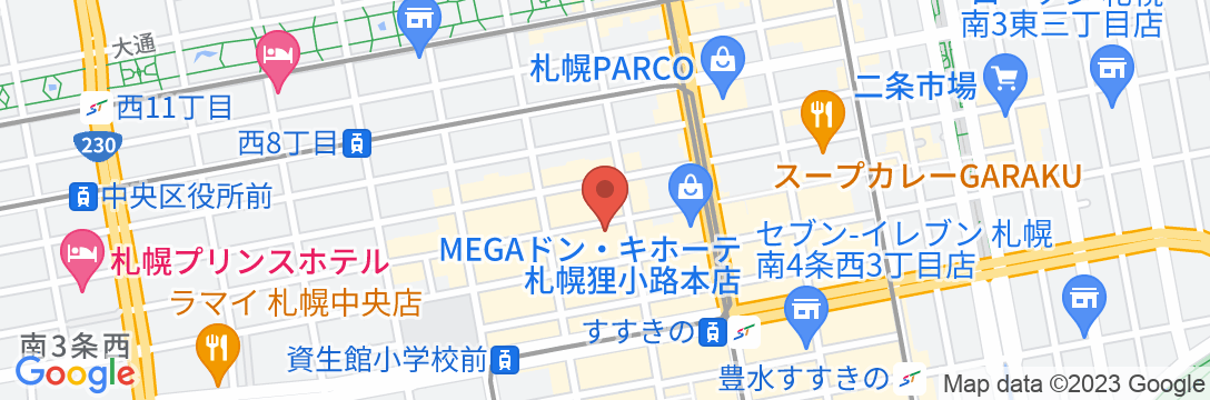ホテルプラスホステル札幌の地図