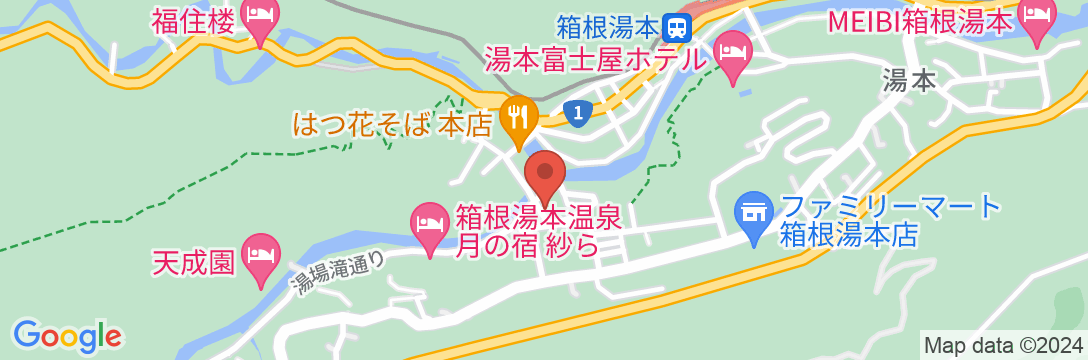 箱根湯本温泉 彌榮館(やえいかん)の地図
