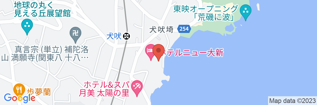 銚子グランドホテルの地図