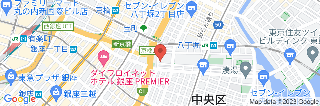 イビススタイルズ東京銀座Eastの地図