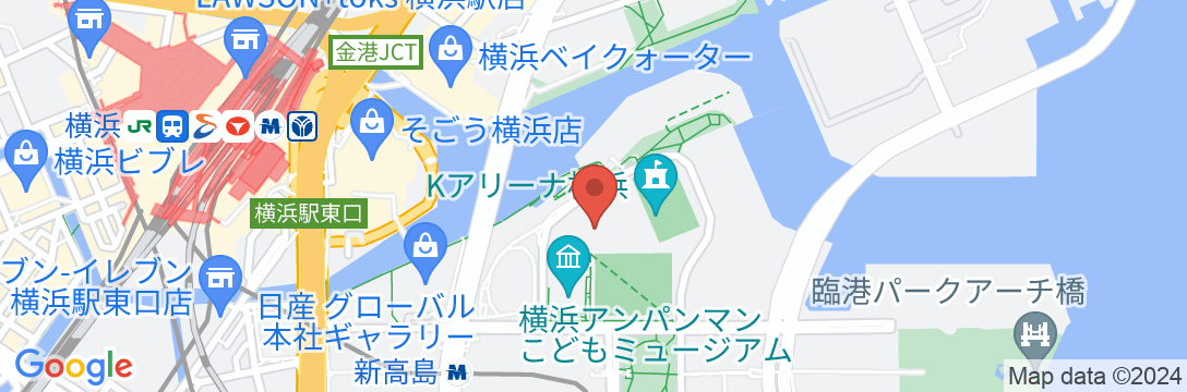 ヒルトン横浜の地図