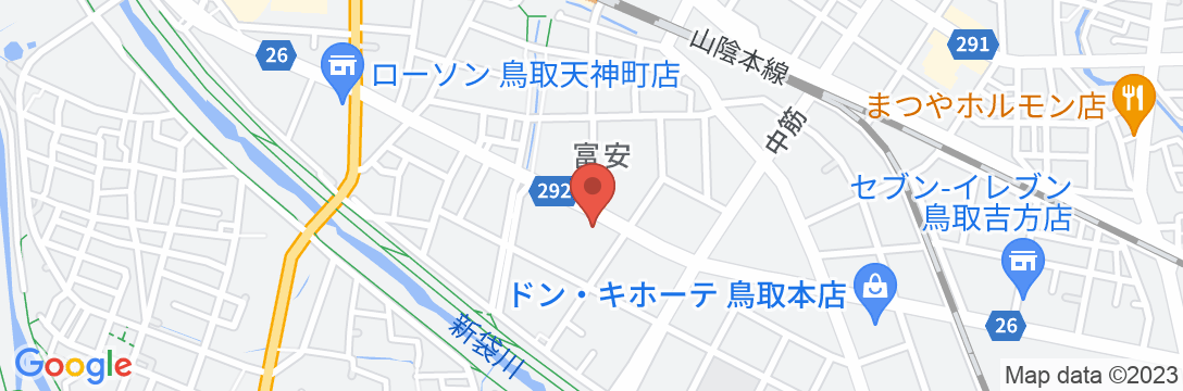 鳥取温泉 しいたけ会館 対翠閣の地図