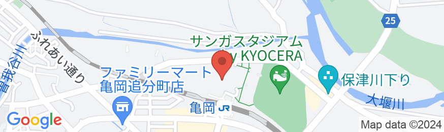 天然温泉 旅人の湯 ホテルルートイン京都亀岡駅前の地図