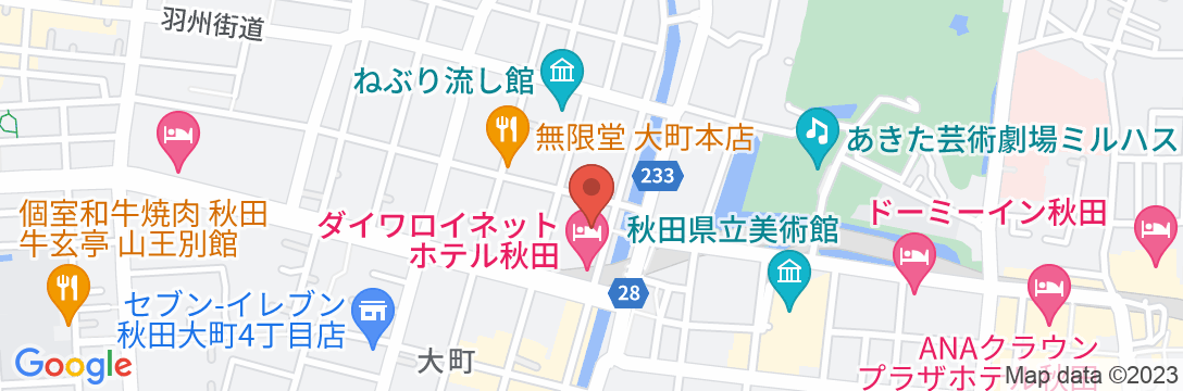 ホテルメルディア秋田の地図