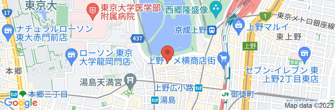 &Here TOKYO UENOの地図