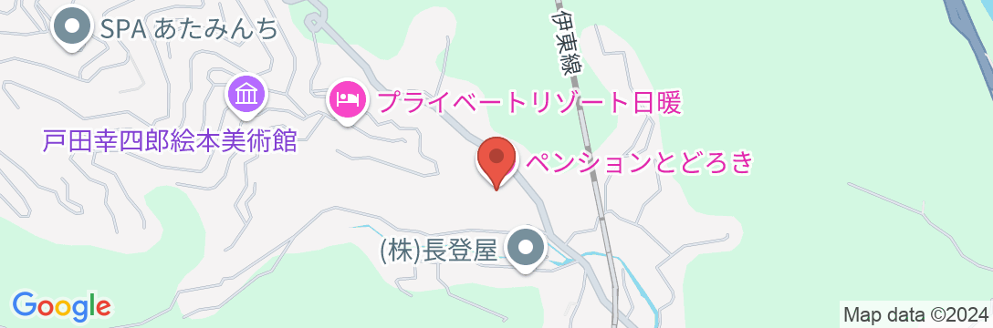 ペンションとどろきの地図