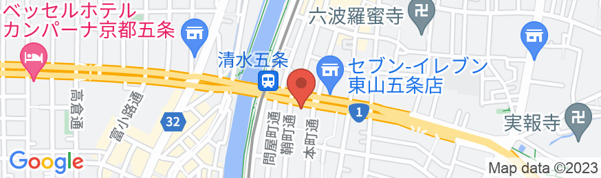 ダブルツリーbyヒルトン京都東山の地図