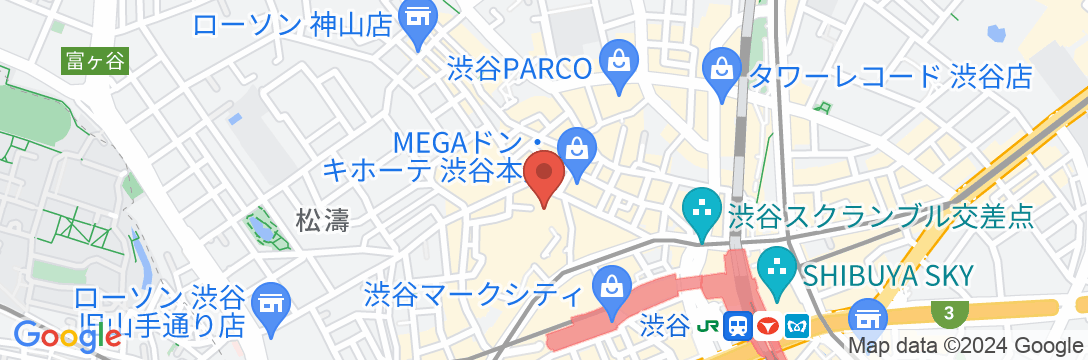 ホテルインディゴ東京渋谷の地図
