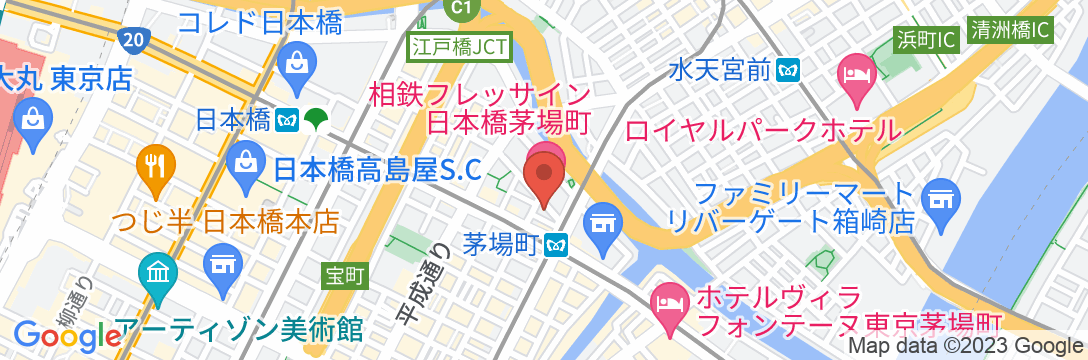 東横INN茅場町駅の地図