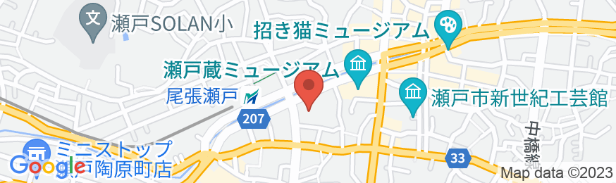 ホテルルートイン尾張瀬戸駅前の地図