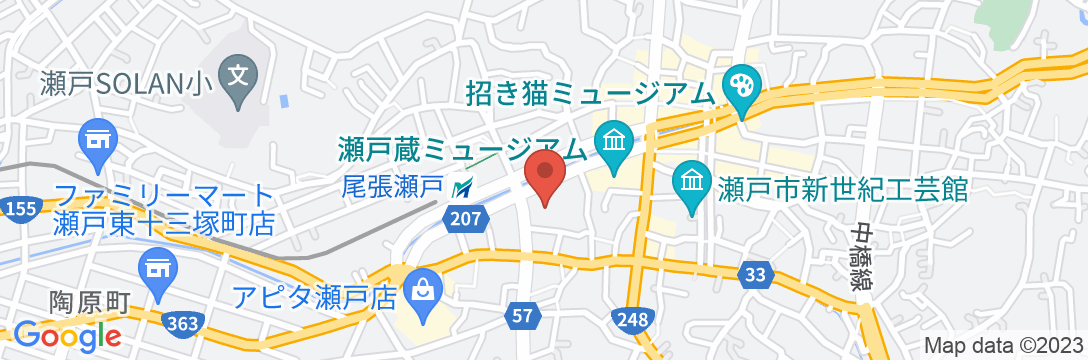 ホテルルートイン尾張瀬戸駅前の地図