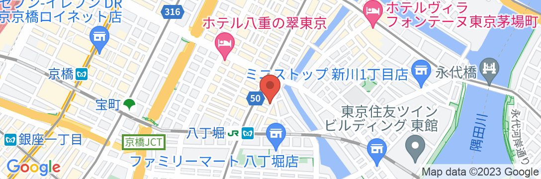 アパホテル〈八丁堀駅前〉(全室禁煙)の地図