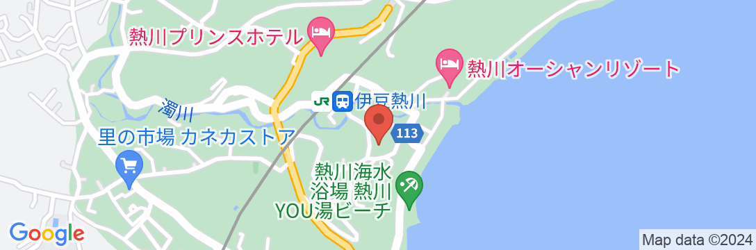 伊豆熱川温泉ホテル玉龍の地図