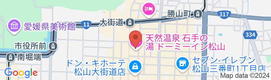 松山大街道 HOTELさくらの地図