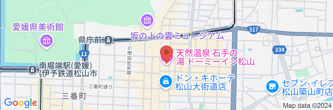 松山大街道 HOTELさくらの地図